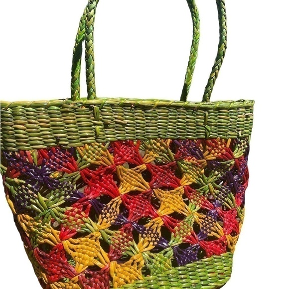 Basket weave tote bag with 6 placemats- never used - Picture 5 of 6